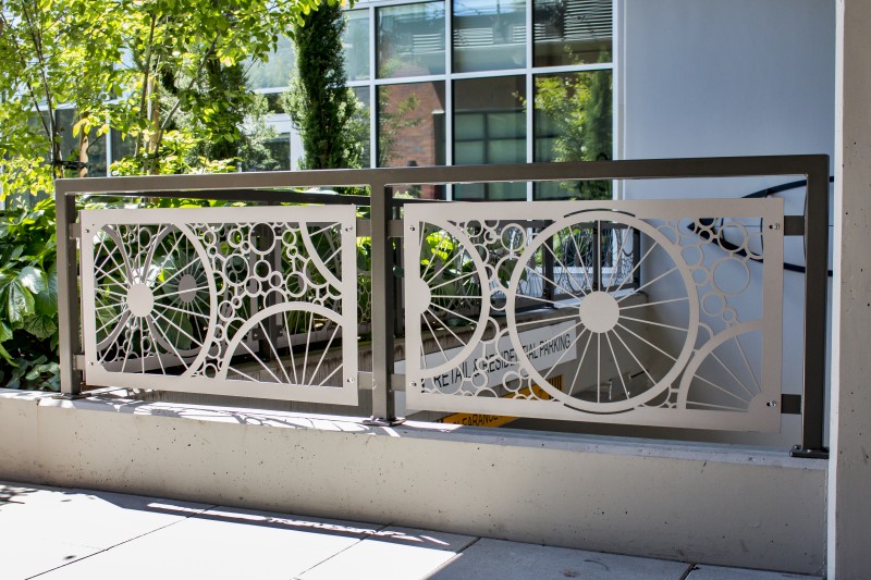 Custom Bike Spoke Pattern Welded Frame Railing System