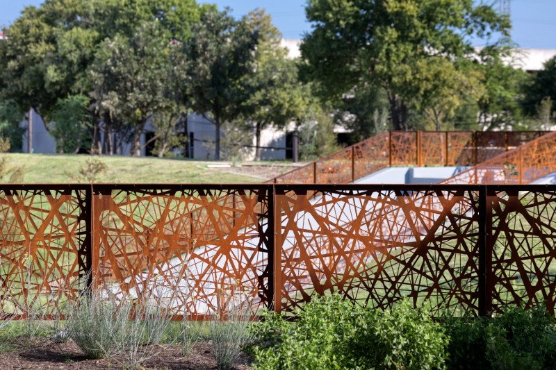 Revamp Nest Pattern Standard Corten Railing System in Field